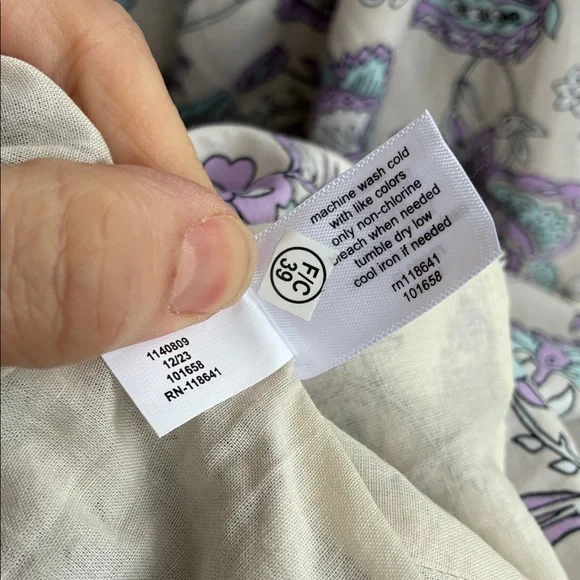 Lane Bryant Floral purple, blue and white tiered maxi dress with pockets - tags - Picture 10 of 12